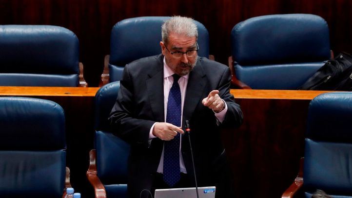 Modesto Nolla, durante una intervención en un pleno de la Asamblea de Madrid en 2020