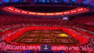 Pista de patinaje sobre hielo en el estadio Metropolitano
