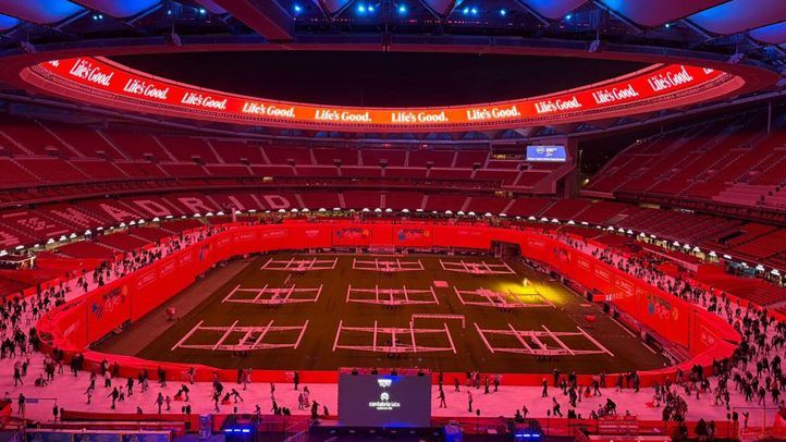 Pista de patinaje sobre hielo en el estadio Metropolitano