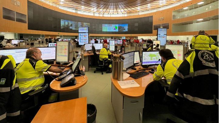 Imagen de archivo del centro de coordinación de Emergencias 112