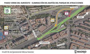 Eliminación del baipás del parque de atracciones en las obras de soterramiento de la A-5