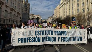 Manifestación en la última jornada de huelga de médicos