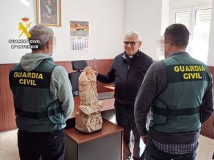 Recuperada en San Lorenzo del Escorial una virgen del siglo XVII robada en Badajoz