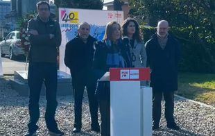 óscar López, Juan Barranco, Reyes Maroto, Enma López y Francisco Martín