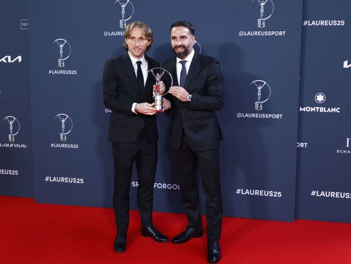 Luka Modric y Dani Carvajal en los Premios Laureus