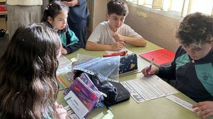 Alumnos del CEIP Marqués de Suances en sus diez minutos de cálculo mental