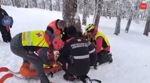 Rescatada una mujer en Navacerrada tras sufrir un accidente de trineo