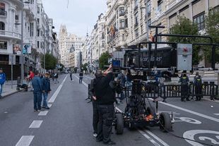 Rodaje en Gran Vía