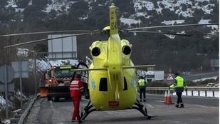 Herida grave una conductora al salirse de la vía en la A-1 a la altura de Lozoyuela