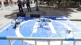 Drones en el dispositivo de seguridad en las fiestas de Centro