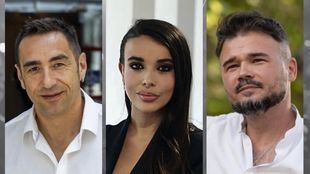 Emilio Delgado, Sarah Sataolalla y Gabriel Rufián