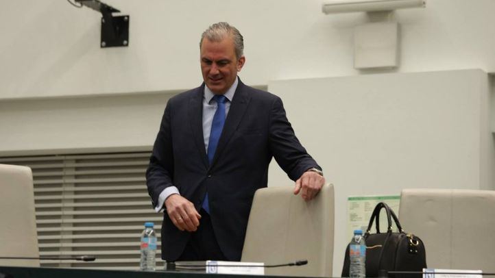 Javier Ortega Smith durante un pleno en el Palacio de Cibeles.