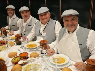 Nacho Sandoval, Antonio Cosmen, Luis Pacheco y Eduardo Collado, de la Cofradía del Cocido Madrileño