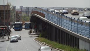 'Scalextric' de la M-30 en Puente de Vallecas
