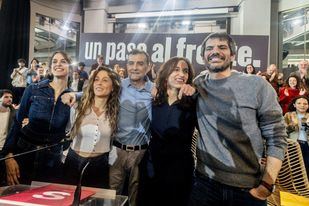 Rita Maestre, Lara Hernández, Antonio Maíllo, Mónica García y Ernest Urtasun