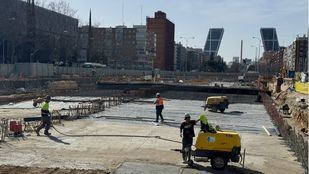 Las lluvias récord no frenan el Parque Castellana: el túnel estará listo a final de año