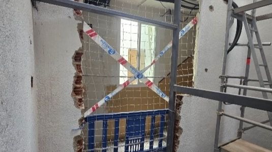 Estado actual del edificio del número 7 de la calle Tribulete de Madrid