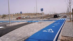 Resultado de las obras de la vía borde de Valdecarros