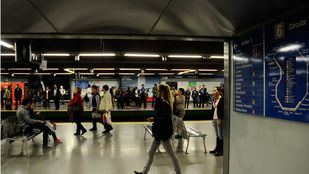 Andén de la estación de Metro de Moncloa