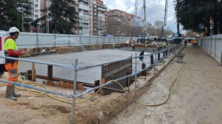 Estado de las obras de la estación de Metro Santiago Bernabéu en abril de 2025