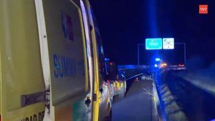 Lugar del accidente de un motorista en le M-509