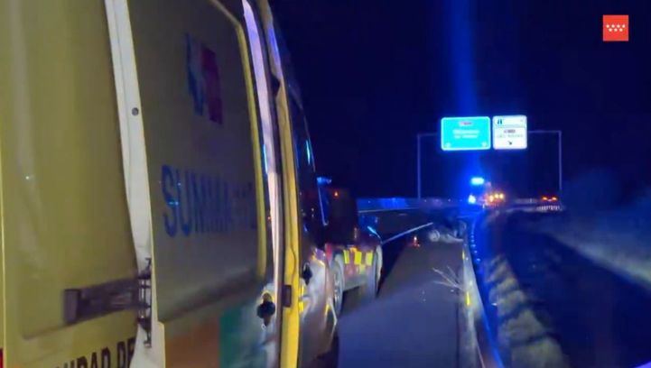 Lugar del accidente de un motorista en le M-509
