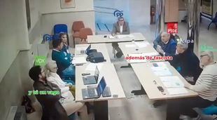 Momento de la comisión en el Ayuntamiento de Aranjuez en el que se enfrentaron los concejales de Vox y PSOE