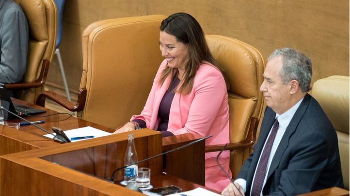 La vicepresidenta de la Mesa de la Asamblea, Ana Millán, durante un pleno en la Asamblea de Madrid