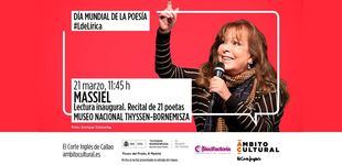 Massiel participa en un recital de poetas en el Thyssen por el Día de la Poesía