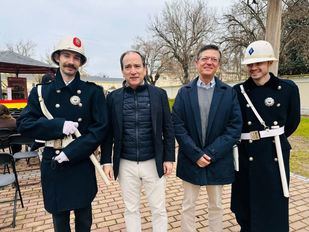 Carabante y Páramo durante el 75 aniversario de la anexión de El Pardo a Madrid