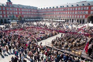 La plaza Mayor de Madrid acoge el primer Encuentro de Bandas de Música Procesional