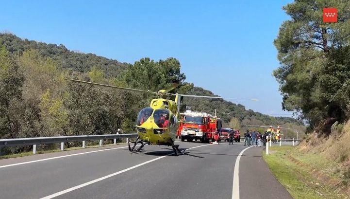 Accidente múltiple en la frontera entre Madrid y Ávila