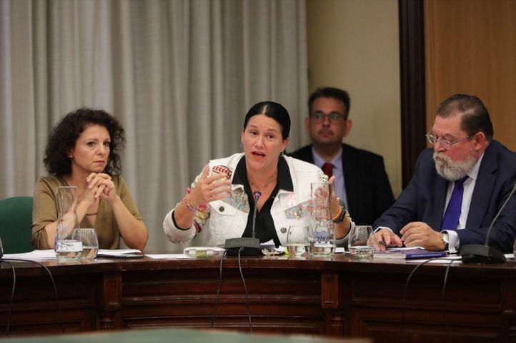 Foto de archivo de Mirina Cortés en el centro cuando era portavoz del PP en el Ayuntamiento de Móstoles
