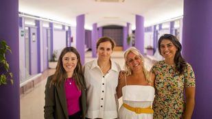 Imagen de recurso de las ediles de Más Madrid en Coslada, Sonia Murillo (i) y Paz Garretas (2d), junto a la ministra de Sanidad y líder de la formación, Mónica García, y la portavoz del partido en la Asamblea, Manuela Bergerot.