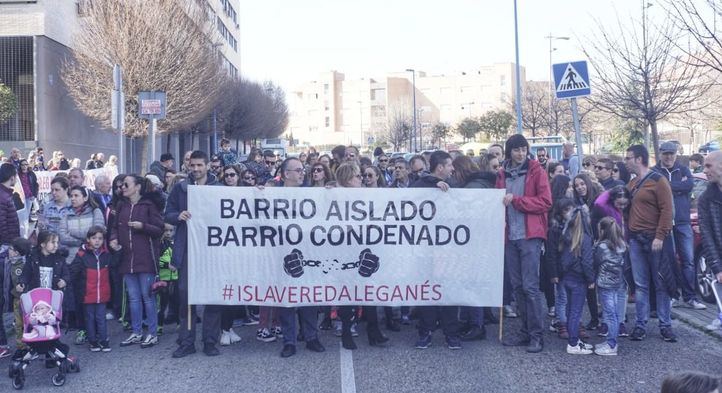 Manifestación tras un accidente mortal en la M-406 en Leganés