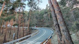 Reabre la M-604 entre Rascafría y Navacerrada tras repararse el socavón