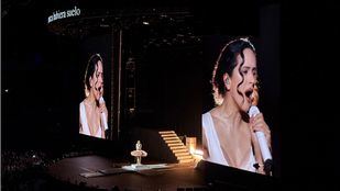 La artista Rosalía, en el primero de sus conciertos en Madrid