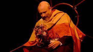 Jesús Rodríguez durante la representación de la obra en la Sala Círculo Benimaclet, de Valencia.