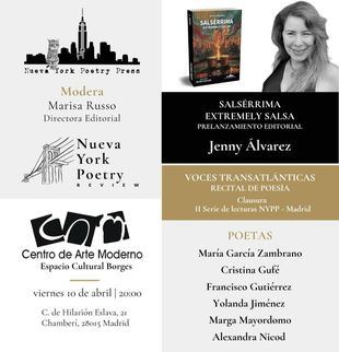 Cartel del recital de poesía Voces trasatlánticas