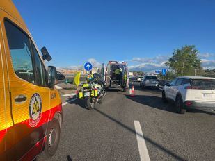 El accidente ha tenido lugar sobre las 8:15 horas en la calzada exterior de la M-40.