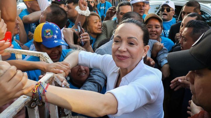 María Corina Machado durante una visita a Chile en marzo de 2026