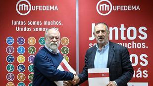 José Brías, director general de Grupo Madridiario, y Vicente Martínez Orga, presidente de Ufedema.