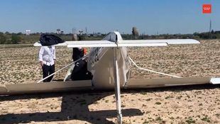Avioneta volcada en Alcorcón