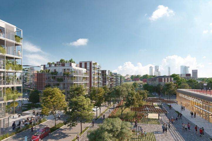 Recreación del área Malmea-San Roque-Tres Olivos en Madrid Nuevo Norte