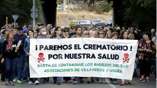 Vecinos de Usera y Villaverde retoman las movilizaciones frente al crematorio de la M-40