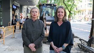 Avanzan las obras de las aceras en el barrio de Salamanca