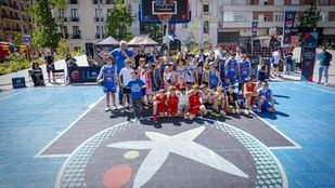 Baloncesto urbano y ambiente familiar en el estreno del Circuito 3x3 CaixaBank