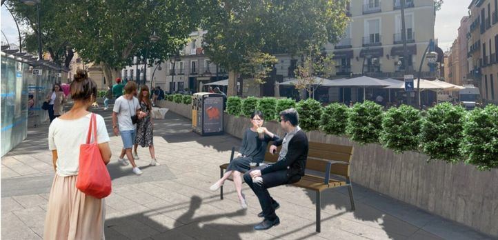 La disputa vecinal por la colocación de bancos en Tirso de Molina reduce su instalación