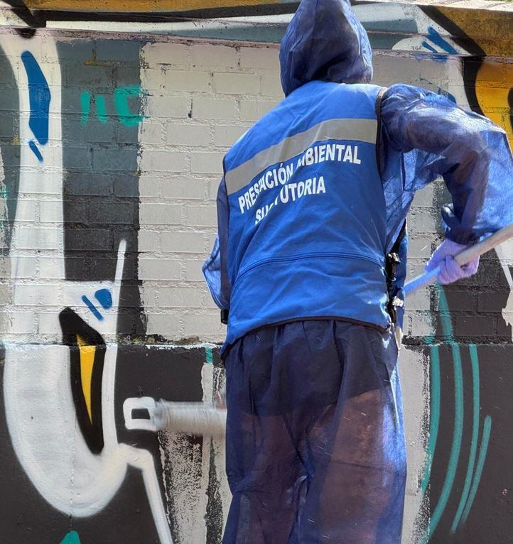 Madrid reduce un 26% las superficies pintadas con su plan antigrafitis
