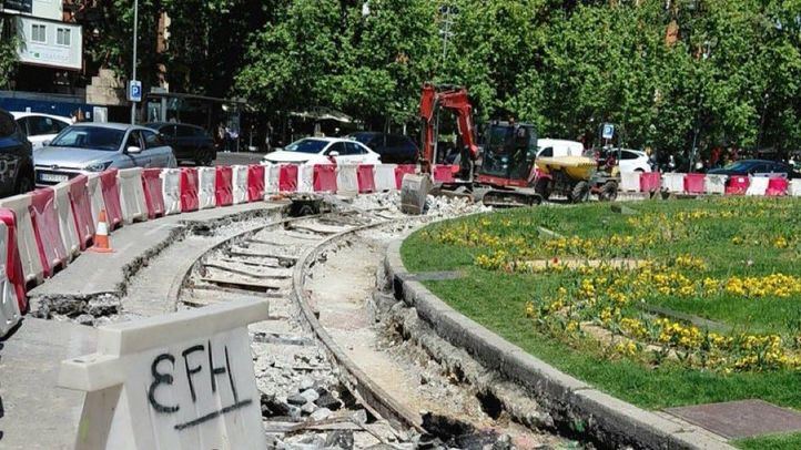 Restos de tranvía de la calle Alcalá